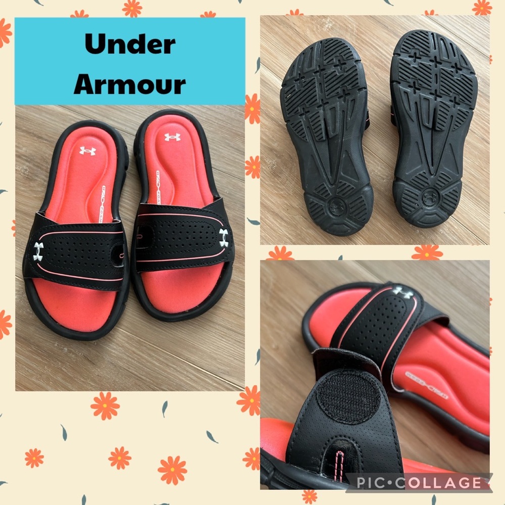 NWOT Girls Ignite Under Armour slides